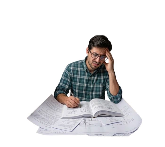 Inginer stresat de volumul de legislație